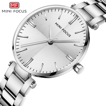 

MINI FOCUS Fashion Luxury Ladies Wrist Watches Top Brand Silver Steel Strap Waterproof Women's Bracelet Watch Zegarek Damski