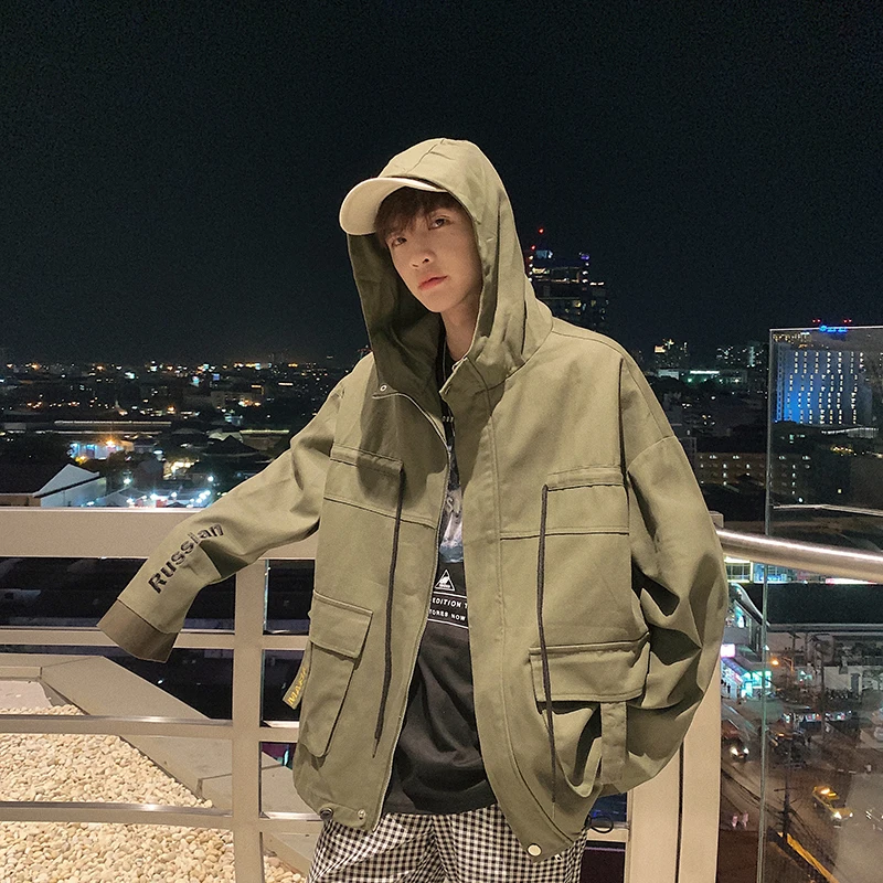 Flash Sale 2019 Autumn Goods chaqueta Male Loose Thick Coat Even Hat Leisure Time bomber Jacket hombre windbreaker Chinese Style Black