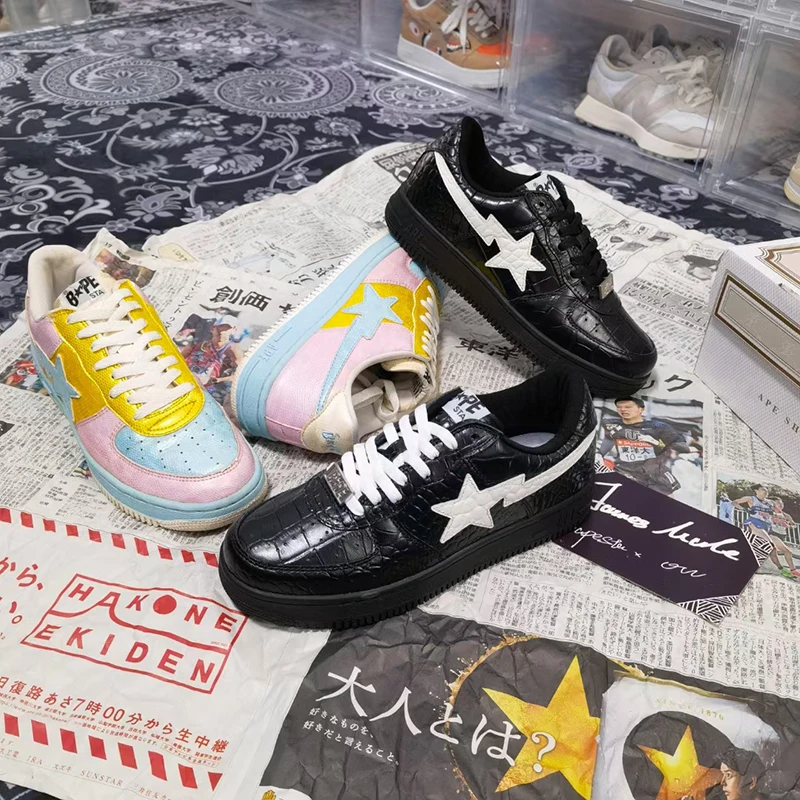 dine videnskabsmand effektivt High Quality Bape Star Sneakers Fashion Trend Shoes Bapesta Og Low-cut  Hip-hop Shoes For Men And Women 36-47 Size Skateboarding Shoes AliExpress |  lupon.gov.ph
