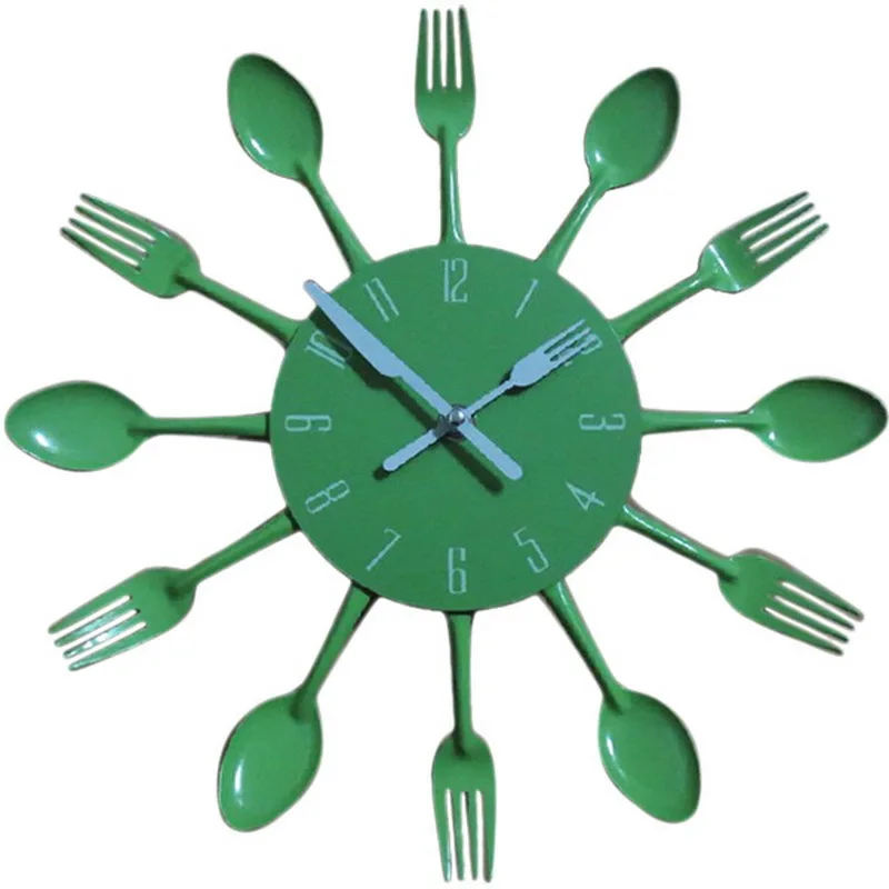 Fashion Creative 10 Inches Wall Clock Stainless Steel Clock Dial Flat-bottom Pot Metal Quartz Wall Clock