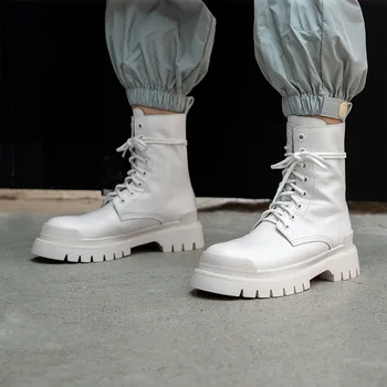 

MORDOAN Martin boots women's short boots British style women's shoes Lace-up flat bottom single boots women's knight boots