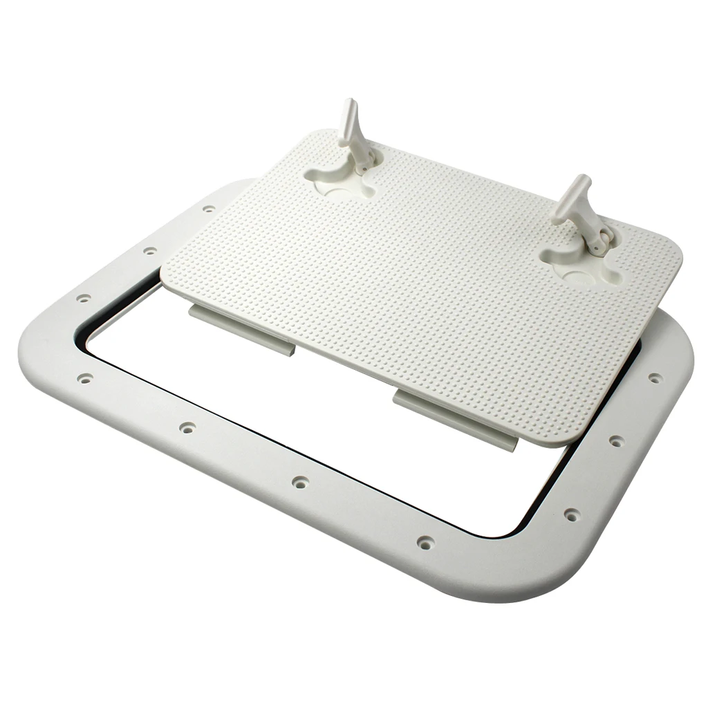 Marine Boat Kayak Canoe Deck Hatch & Lid Cover for Boats, White, 42.5 x 31.5 x 2cm/16.7 x 12.4 x 0.8 inch