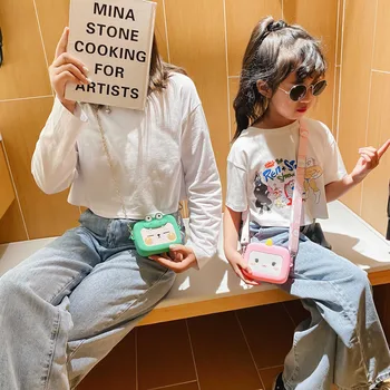 

2020 New Women's Bags Cute Cartoon Crossbody Messenger Bags Soft Silicone Small Square Shoulder Bags Mini Purses and Handbags