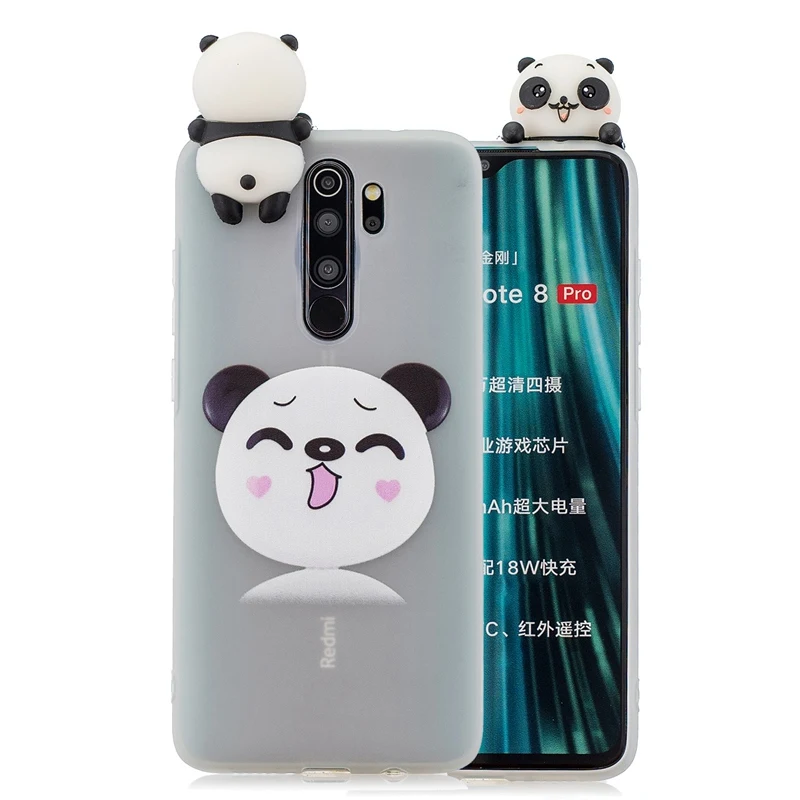 3D игрушки силиконовые для Xiaomi Redmi Note 8 чехол Redmi Note 8 Pro 8T 8A конфеты Мягкий мультфильм Redmi Note 8 чехол Redmi Note 8 Pro Чехол - Цвет: smile panda