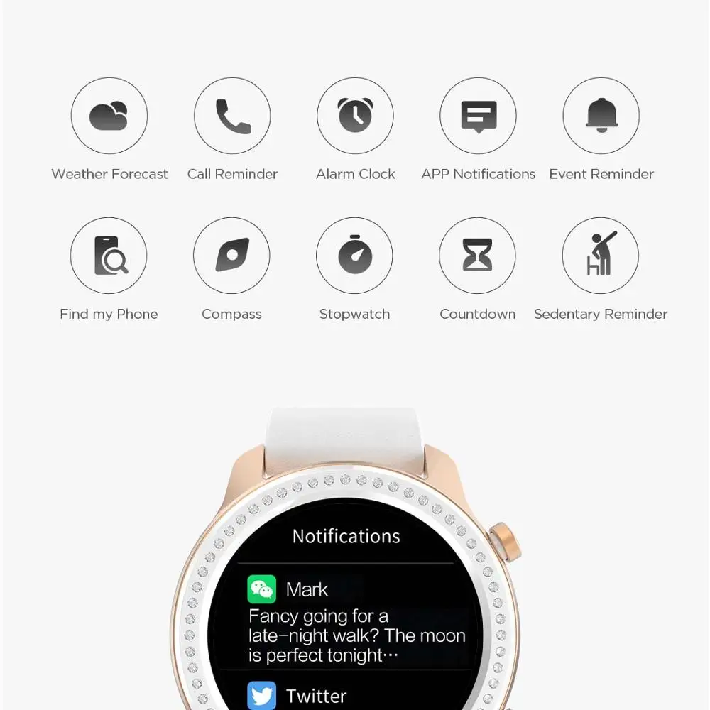 Ceny W magazynie Glitter Edition nowy Amazfit GTR 42mm inteligentny zegarek 5ATM Smartwatch 12 dni sterowanie muzyką baterii dla Xiaomi android ios