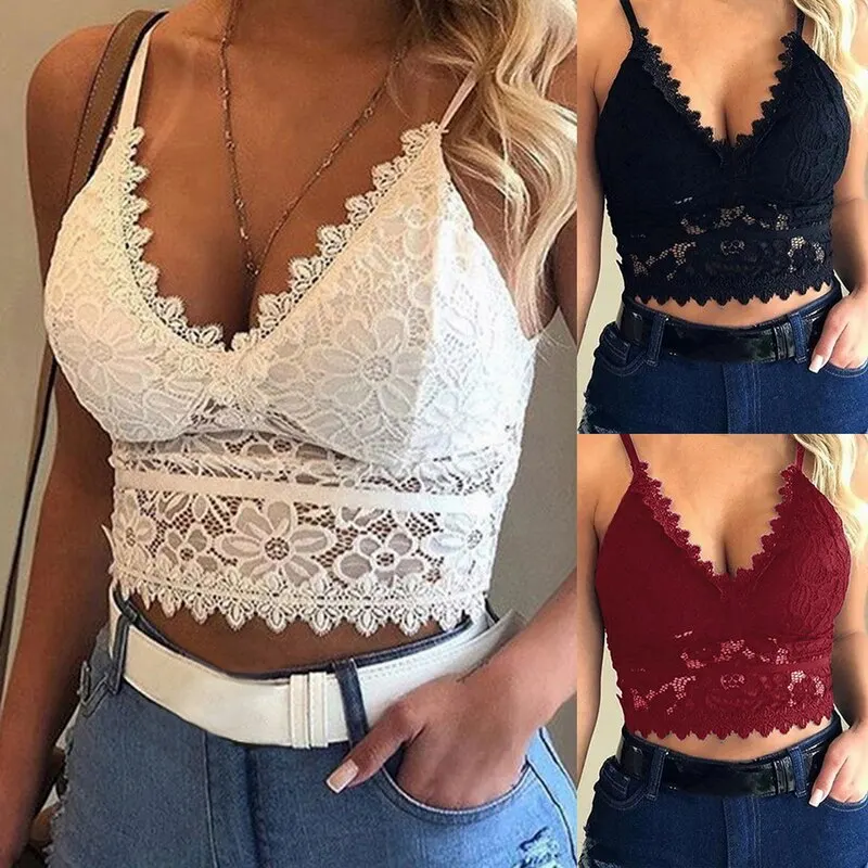 

Women Lace Bra Deep V Neck Floral Summer Slim Push up Bra Hollow Out Fashion Bra