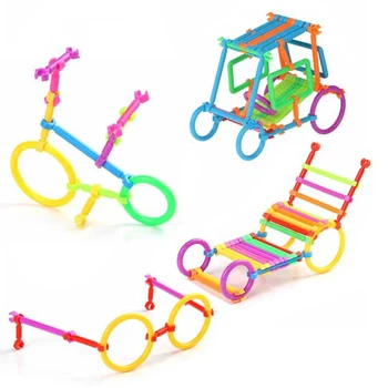 

500Pcs DIY Spell Inserting Blocks Early Education Puzzle Tubular Spell Inserting Blocks Imagination Creative Gifts For Children