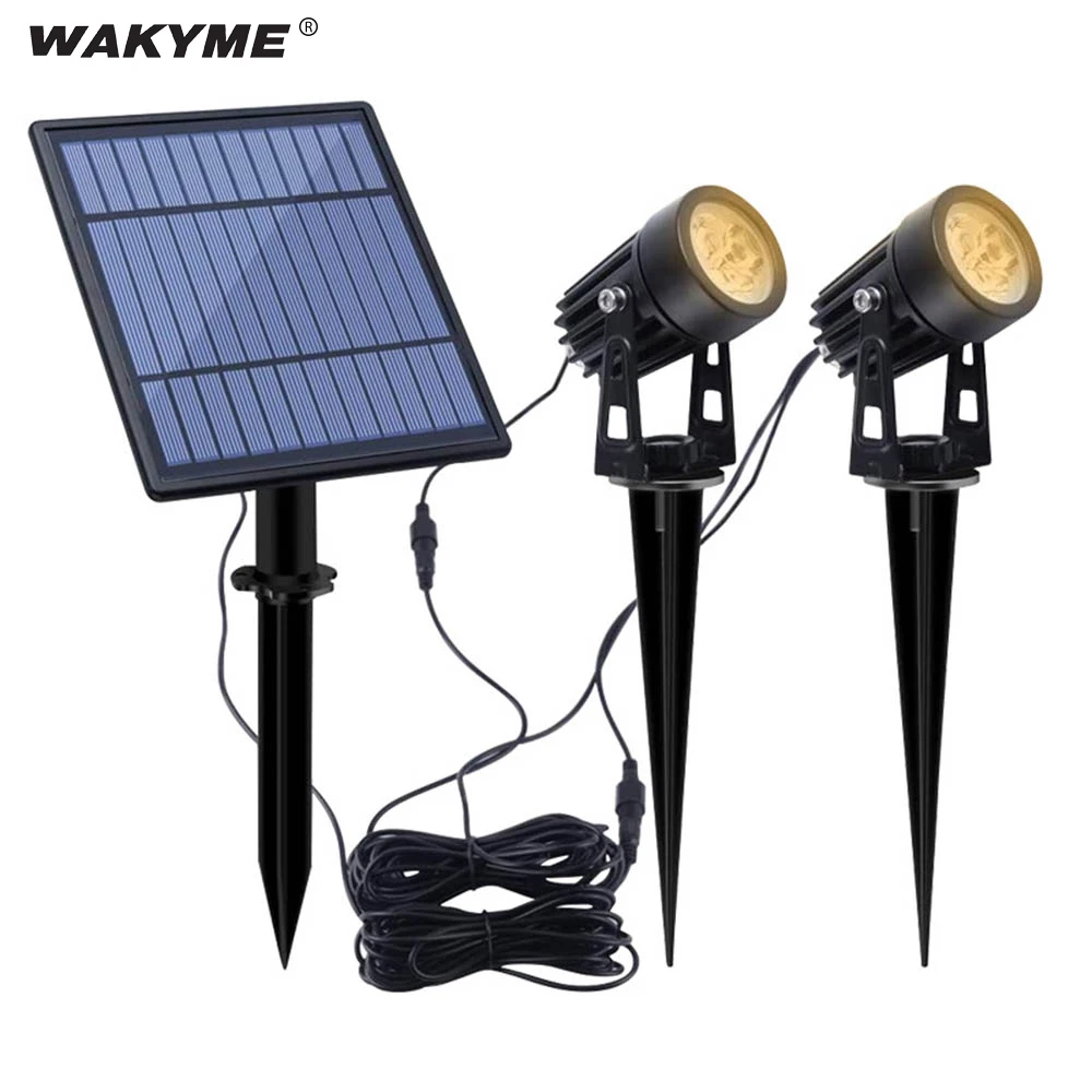 WAKYME 2 в 1 COB LED Солнечный Мощность газонная лампа солнечная уличная с шипами низким