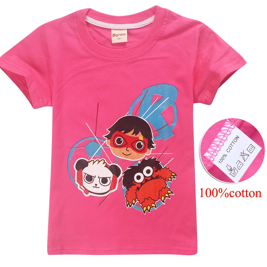 T8421-pink Ryan Toys Review/Детские толстовки с капюшоном с героями мультфильмов футболка с маской худи для девочек; одежда для маленьких девочек свитер для мальчиков Спортивная одежда с суперменом - Цвет: T8421-pink