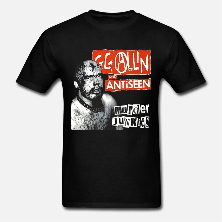 Футболка с принтом GG ALLIN Antiseen killer junkies music футболка в стиле панк-рок Мужская