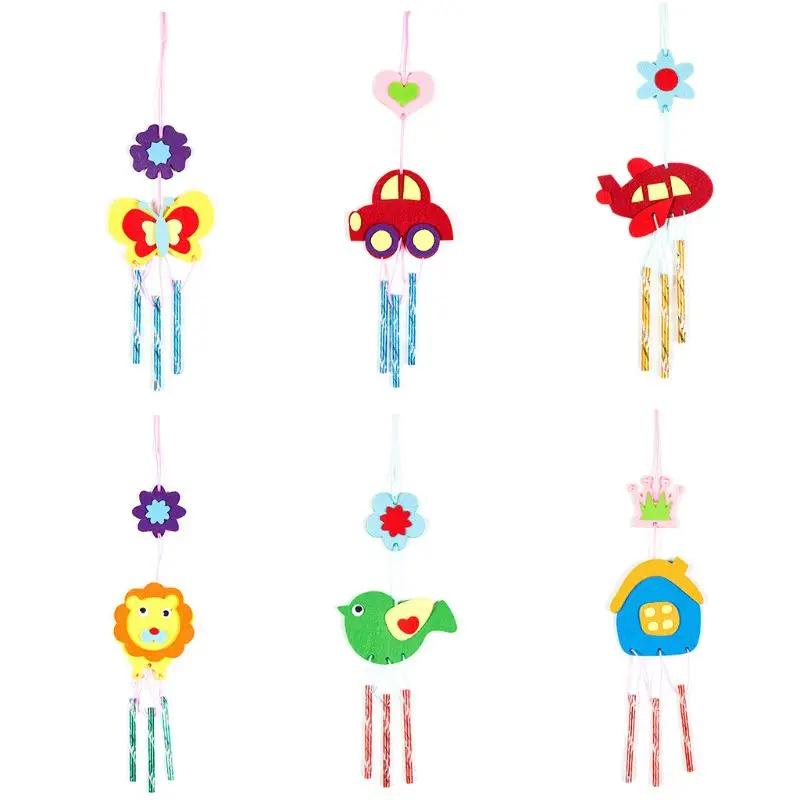 DIY Wind Chime дети ручной работы мультфильм животное нетканый материал для изготовления пасты посылка подарки для мальчиков и девочек