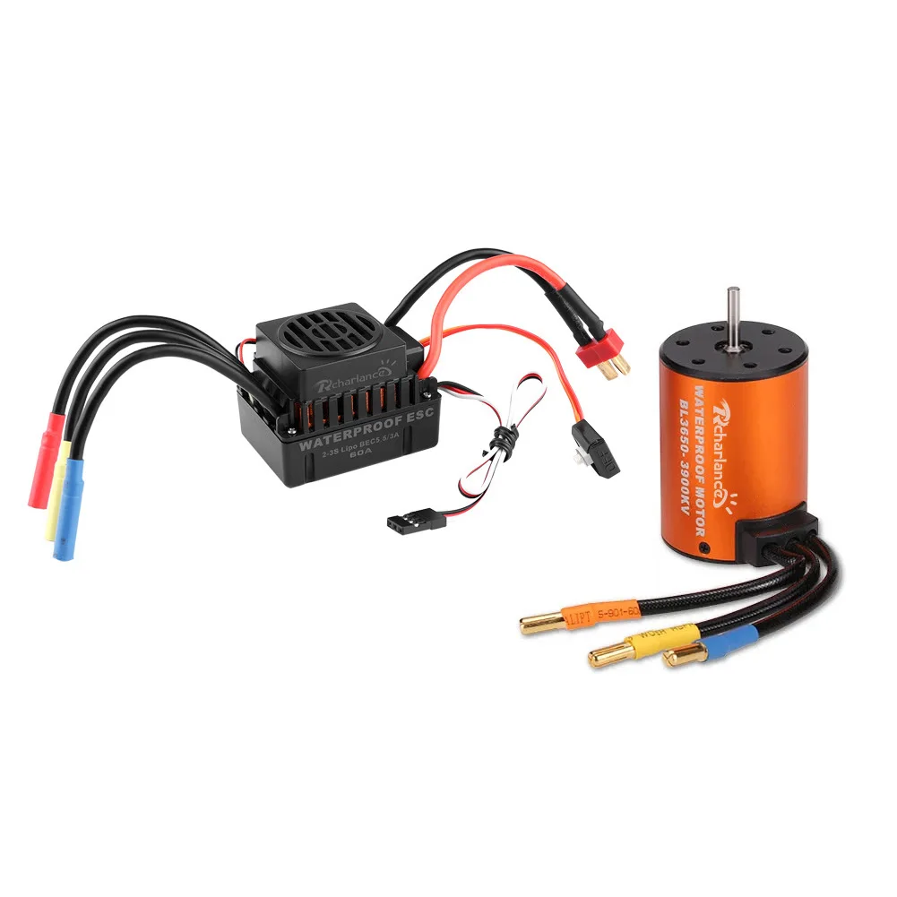 

With 60A ESC Sensorless Spare Part Racing Waterproof Brushless Motor CNC Professional High Torque B3650 3900KV For 1/10 RC Car