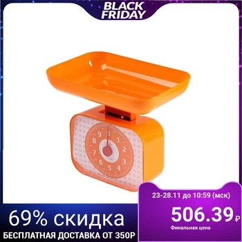 

Kitchen scales LuazON LVKM-1001, mechanical, up to 10 kg, bowl 1200 ml, orange 3089930