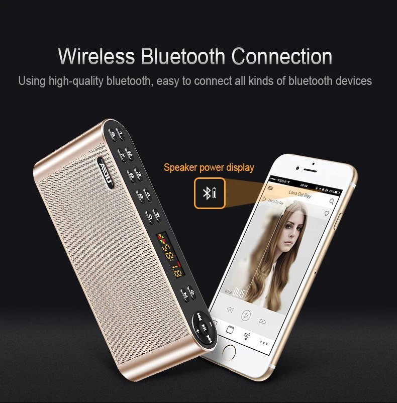Q8 Bluetooth динамик Портативный беспроводной громкой связи Карманный аудио динамик сабвуфер HiFi Led Дисплей динамик с микрофоном