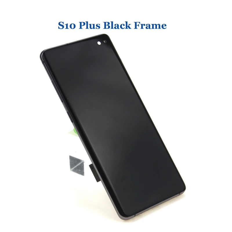 3040x1440 SUPER AMOLED S10 ЖК-дисплей для SAMSUNG Galaxy S10 G973F G973 S10 плюс G975 G975F кодирующий преобразователь сенсорного экрана в сборе - Цвет: S10 Plus Black Frame
