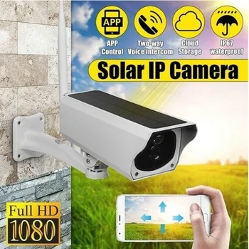 

Solar WiFi IP Camera 1080P HD Outdoor Charging Battery Wireless Security Camera PIR Motion Detection Bullet Surveillance CCTV