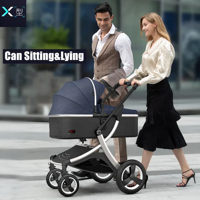 8.9Kg Reversible Luxury Baby Stroller 2 in 1 Portable High Landscape Stroller Hot Mom Pink Stroller Travel Pram Infant Pushchair 4