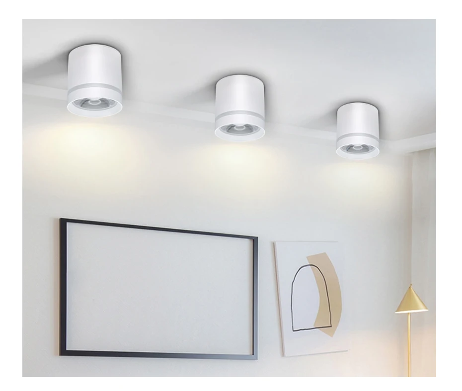 [DBF]Macaroon Aluminum Surface Mounted Ceiling Downlight 7W 10W 12W LED Ceiling Spot Light AC110/220V for Kitchen Living room
