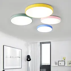 Светодиодный круглая Потолочная люстра современная панельная лампа подходит для спальни, туалета, гостиной, коридора, поверхностного
