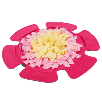 

Smell Dog Feeding Mat Sniffing Home Soft Nosework Blanket Pet Activity Stress Release For Foraging Flower Shaped Washable