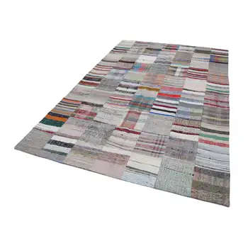

200x302 Cm Multicolor Handmade Rugs Patchwork Rug-7x10 Ft
