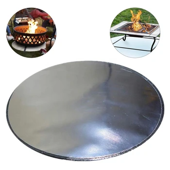

Fire Pad Deck Protector Fire Pit High Temp Mat Bonfires Lawn Patio Deck Defender Under Grill Mat BBQ Mat Heat Shield