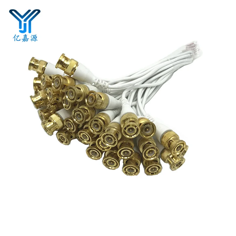 

Gold Plated BNC Line Q9 Headband Line 2 Core BNC (Bayonet Nut Connector) Wire Stock Monitor Video Head BNC Cable White Line