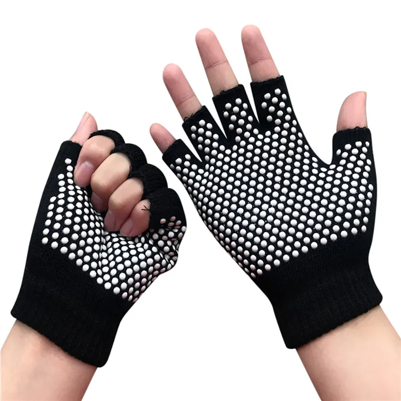 Нескользящие перчатки без пальцев для мужчин и женщин, полупальцевые рабочие Варежки женские перчатки handschuhe mitaine femme J15