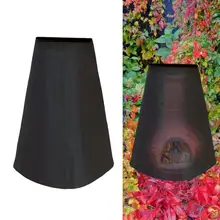 Открытый печи огонь яма крышка водонепроницаемый 210D ткань Оксфорд черный Открытый пыленепроницаемый нагреватель защита для террасы пылезащитные чехлы