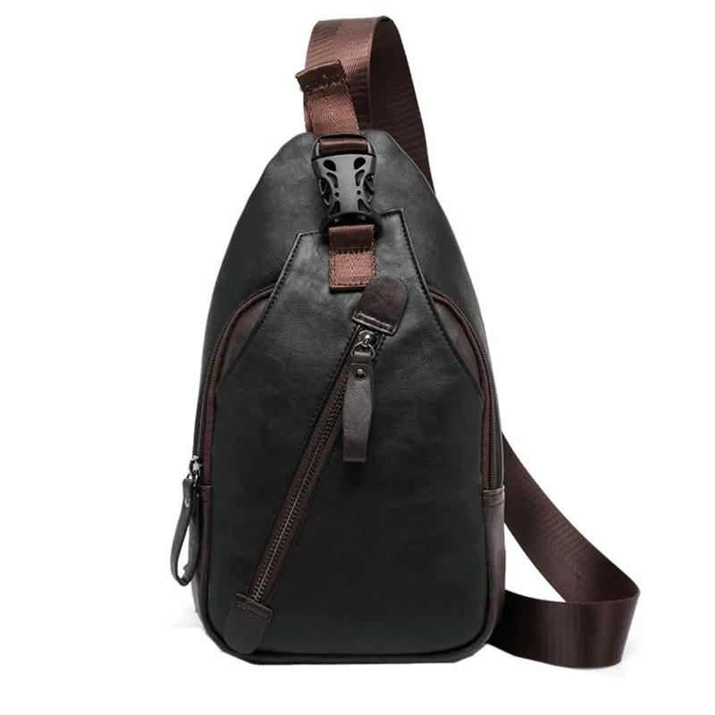 Новая мужская кожаная/нейлоновая Высококачественная сумка-мессенджер через плечо для путешествий, модная повседневная сумка-слинг, нагрудная сумка