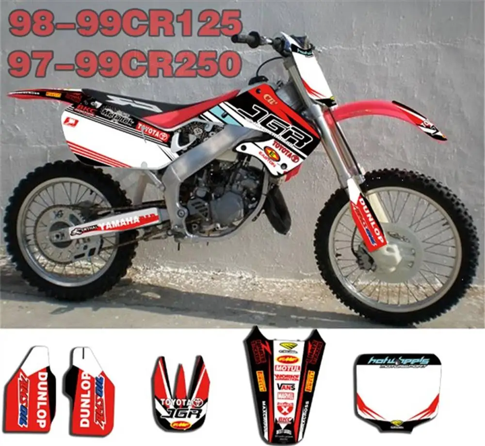 Набор стикеров для мотоцикла новые графические наклейки Honda CR125 1998 2009 CR250 1996 CR 125