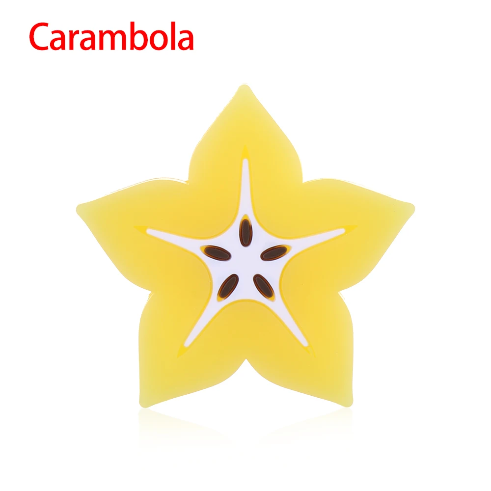 Carambola 1PC New Cute Cartoon Fruit Cable Bite Phone Charger Protector Cord Data Line Cover Lovely Cell Phone Earphone Wire Accessories - Цвет: Carambola