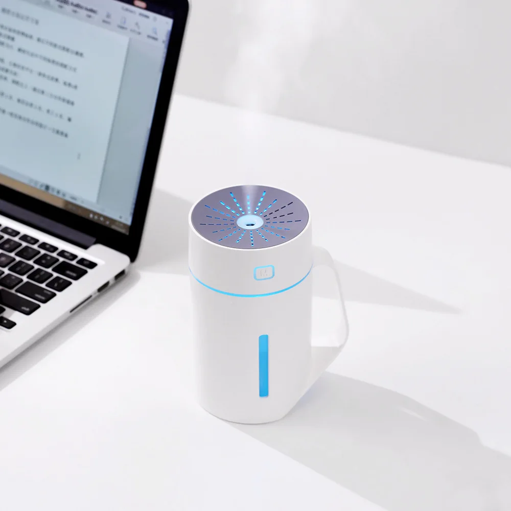

Creative Cup Air Humidifier USB Ultrasonic Humidifier Car Aroma Diffuser Electric Essential Oil Diffuser Cup LED Lights