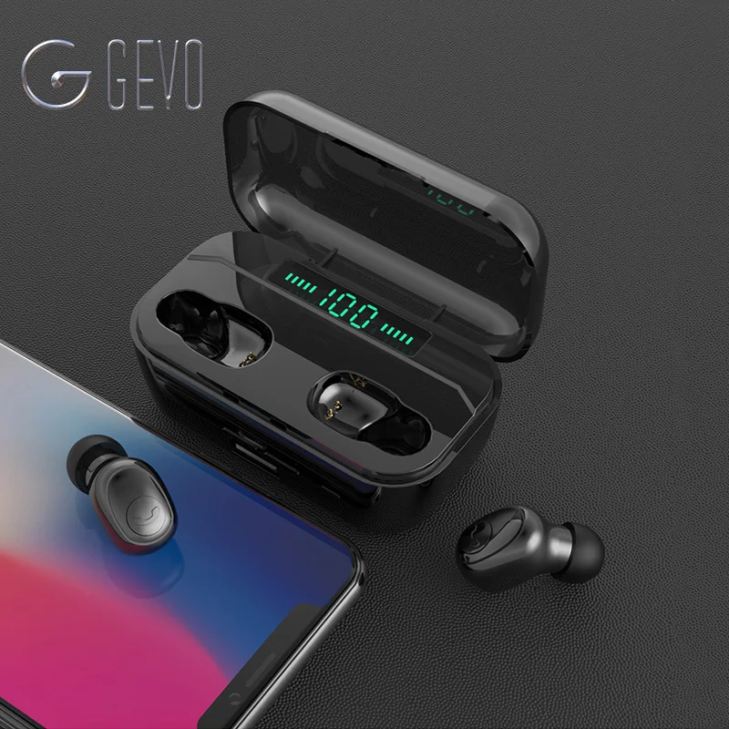 

G6S Wireless Mini Bluetooth 5.0 Earbuds 8D Stereo Earbuds with Microphone Display 3500mAh Mobile Power Headphones