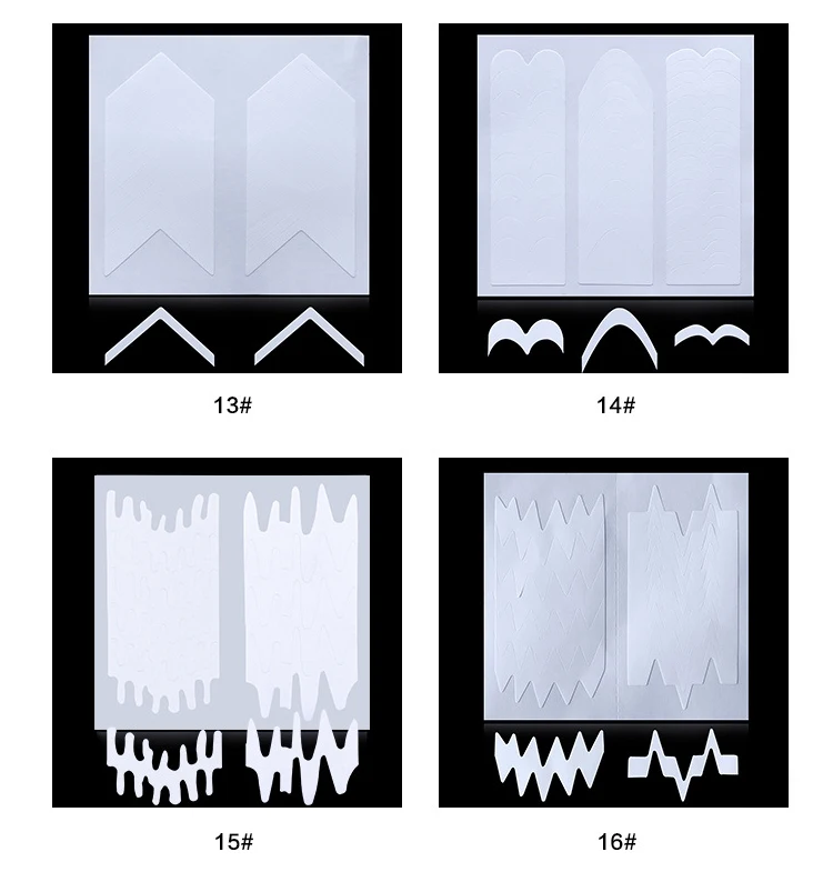 Новая мода 24 шт. 3D Белый французский клей для ногтей бумага декоративная лента полоса лента DIY Декоративные наклейки для ногтей