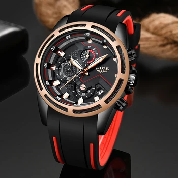 

2019 LIGE New Foshion Sport Mens Watches Top Luxury Brand Watch Men's Quartz Date Clock Waterproof Wrist Watch Relogio Masculino
