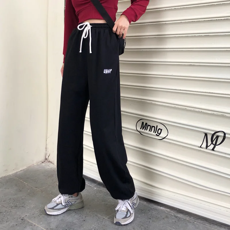 Осенние женские брюки японские кавайные Свободные повседневные Harajuku Ulzzang с