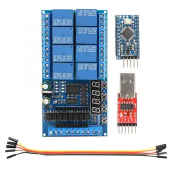 

8 Channel PLC Relay Shield Module Delay Timer Switch Board Relay Module for Arduino