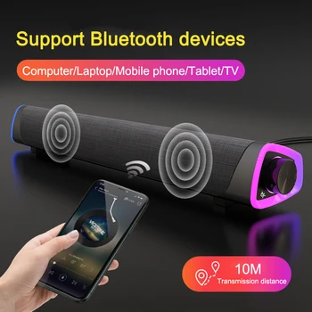 

Bluetooth woofer Barra de sonido envolvente 3D con cable para ordenador con bluetooth 5 0 para ordenador port