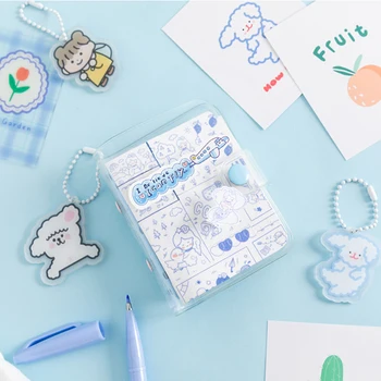 

Kawaii 3 Hole Mini Loose-leaf Notebook Planner Organizer Binder Sketchbook Journal Accessories Diary School Supplies Notebook