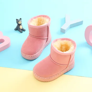 

New 2019 children's shoes Australian boys and girls snow boots fur winter boots baby warm boots children size 25 -35
