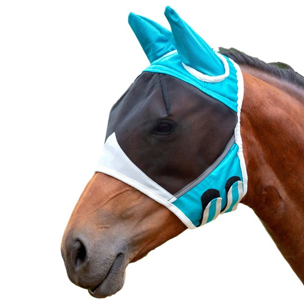 Mesh Fly Eye Half Face Anti-UV Insects Ear Shield Supplies Protective Cover Summer Pet Ergonomics Horse Mask Anti Mosquito | Спорт и