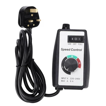

1pc Durable AC 230V 8A Router Fan Variable Speed Controller Electric Motor Rheostat For Lighting Fans Flow Pumps Power Tools