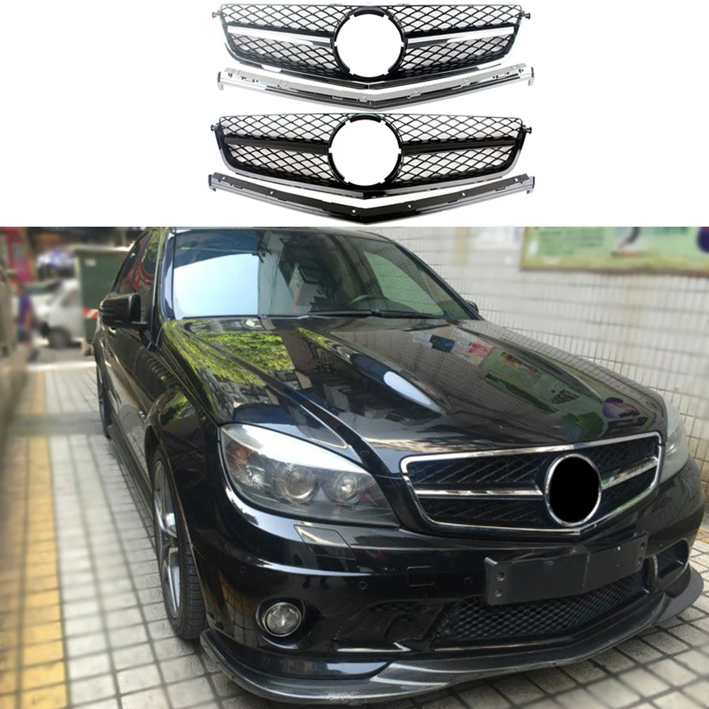 Einfache Montage Kühlergrill-Einfassung Glänzend Schwarz – Für Mercedes E-Klasse W212/S212 Facelift 2014-2016, OE 2128852574 Optische Aufwertung