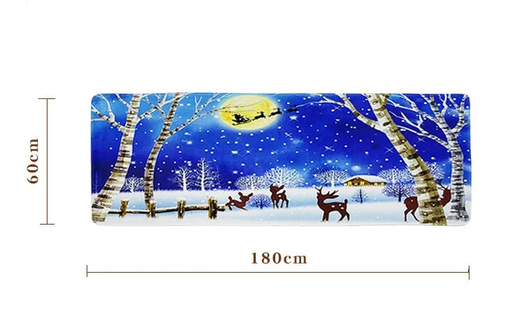 Zeegle Christmas Decor Kitchen Mat Carpet For Living Room Absorbent Floor Mat Child Carpet Non-slip Mats Bedroom Bedside Rug