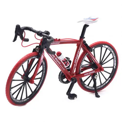 1/10 Высокая моделирования сплава гоночный руль для шоссейного велосипеда Модель велосипеда игрушка в подарок декор витрины игрушки День рождения детей, мальчика игрушка прекрасно подчеркнет - Цвет: Красный