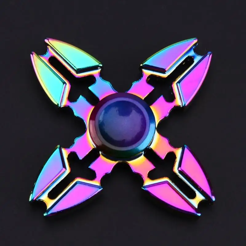 EDC ручной Спиннер металлический сплав гироскоп четыре Спиннеры для СДВГ аутизм снятие стресса игрушка для детей Fingertip гироскоп дропшиппинг