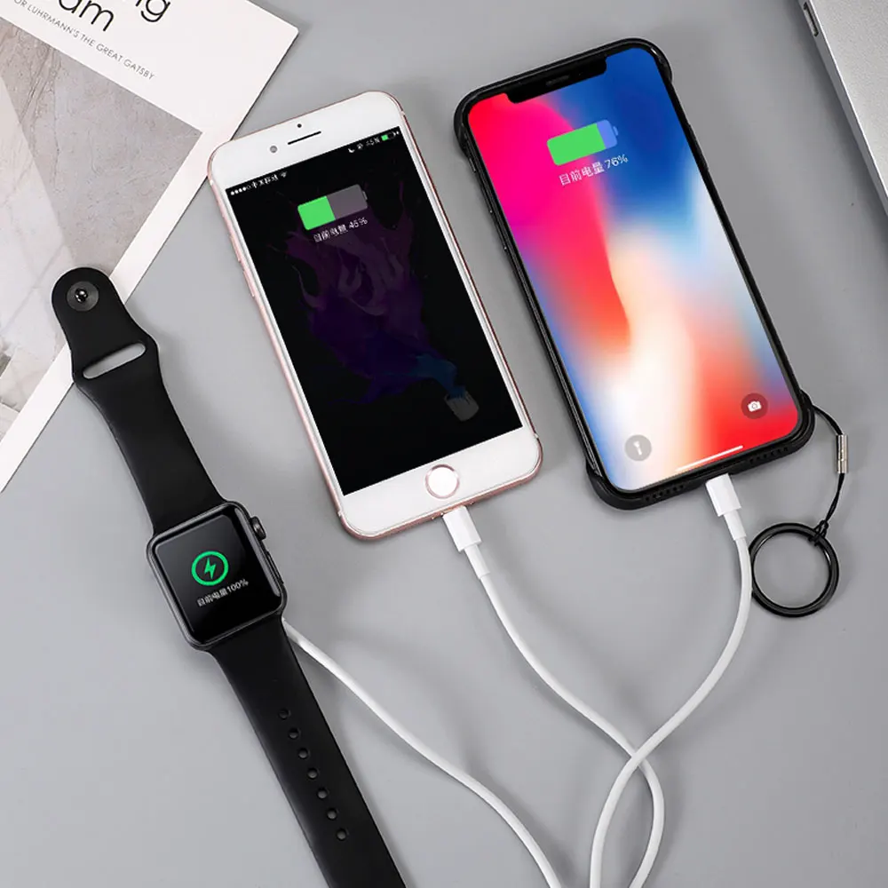 Магнитный usb-кабель для iPhone X Xr 8 7 Plus 6 6S 5s 5SE 5 4 XS MAX 3 в 1 лучшее Беспроводное зарядное устройство для Apple iWatch Series 4 3 2 1