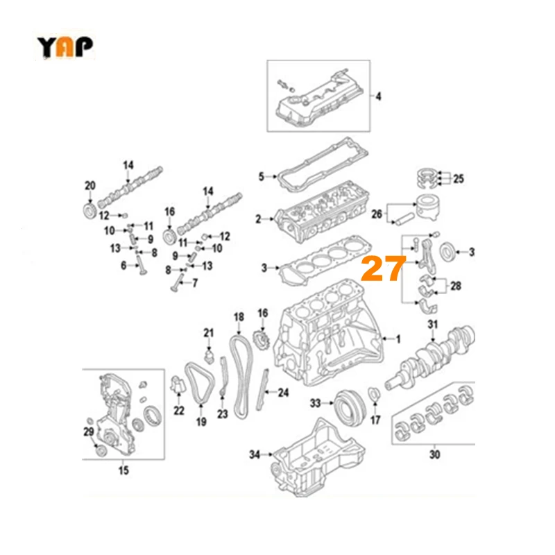 New Connecting Rod FIT FOR Hyundai Santa Fe G6EA 2.7L V6 23510-3E101 23510-3E103 2007-2009