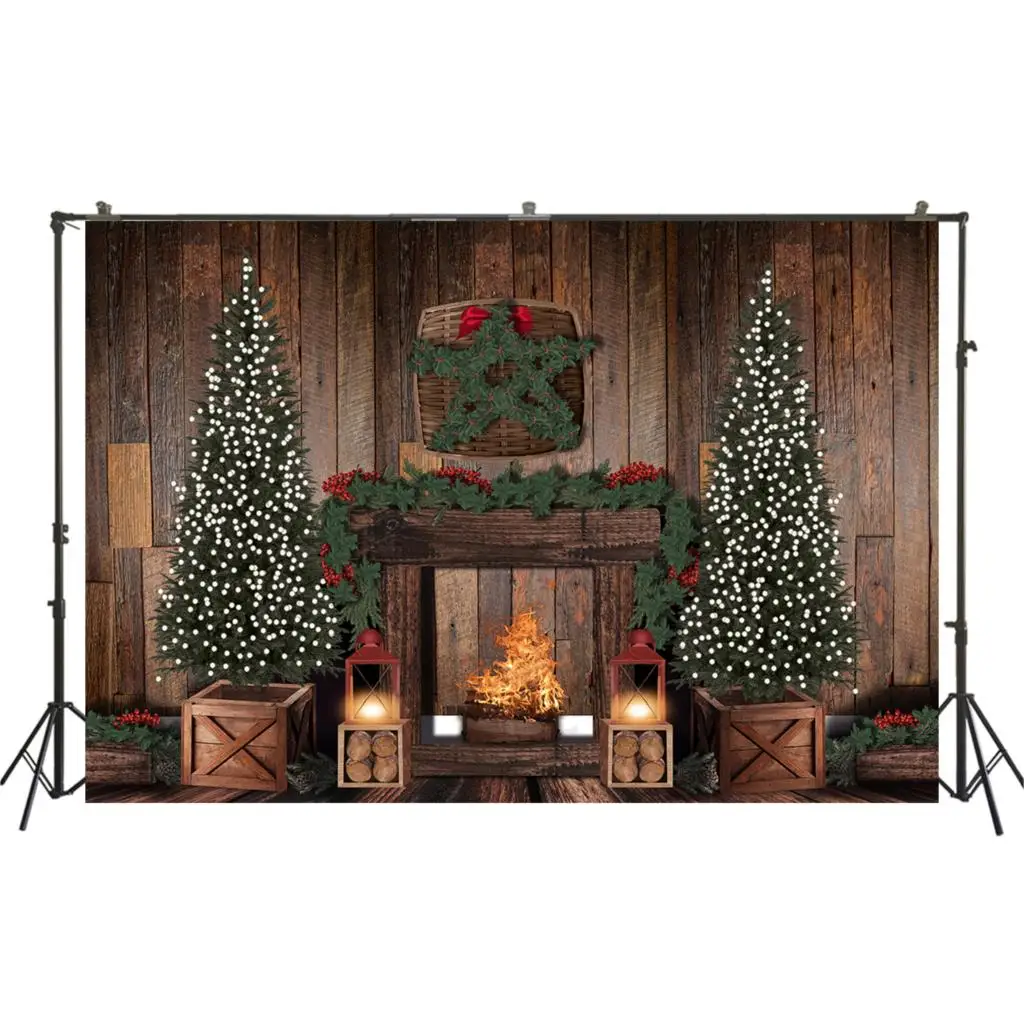 HUAYI Photography Backdrops Christmas Photo Background Xmas Fireplace Family Party Studio Photobooth BackdropW-3423 | Электроника